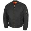 MFH US MA1 Flight Jacket Black 3 MFH US MA1 Flight Jacket Black -Brandit Shop 03552A MFH US MA1 Flight Jacket Black 01