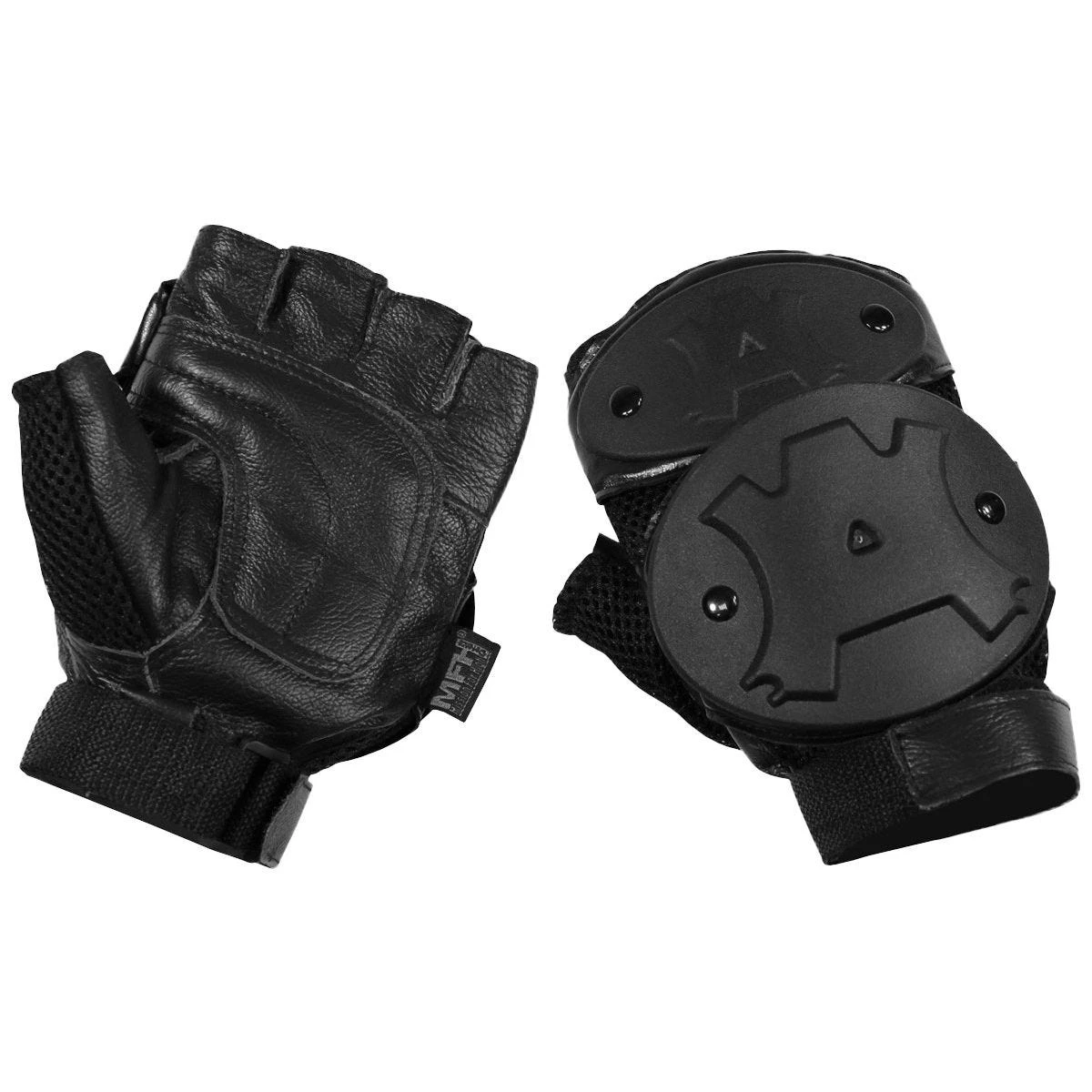 MFH Protective Fingerless Gloves Black 1 MFH Protective Fingerless Gloves Black