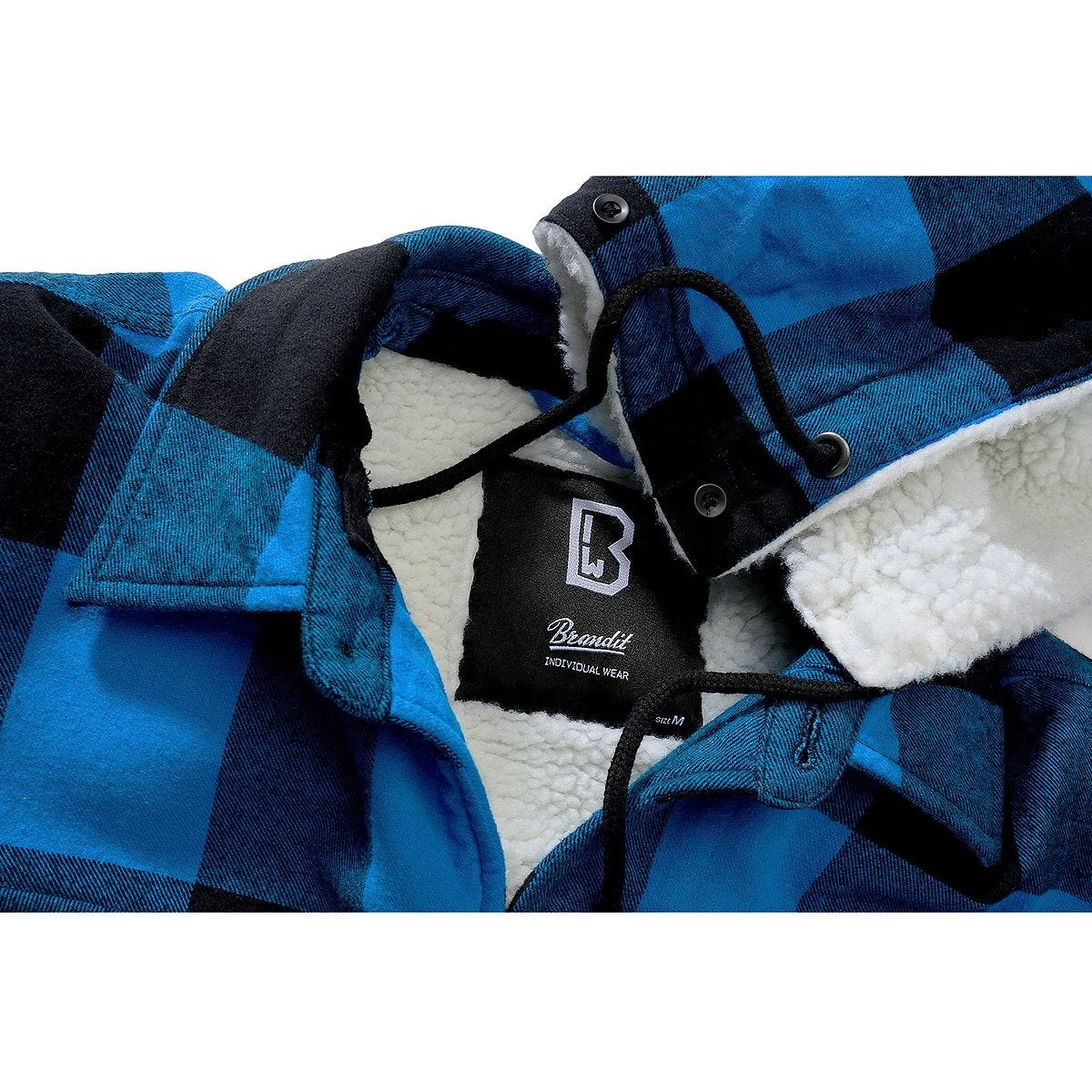Brandit Lumber Hooded Jacket Black/Blue 3 Brandit Lumber Hooded Jacket Black/Blue - Image 3