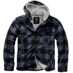 Brandit Lumber Hooded Jacket Black/Grey