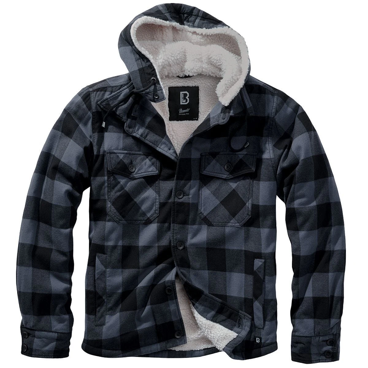 Brandit Lumber Hooded Jacket Black/Grey 1 Brandit Lumber Hooded Jacket Black/Grey