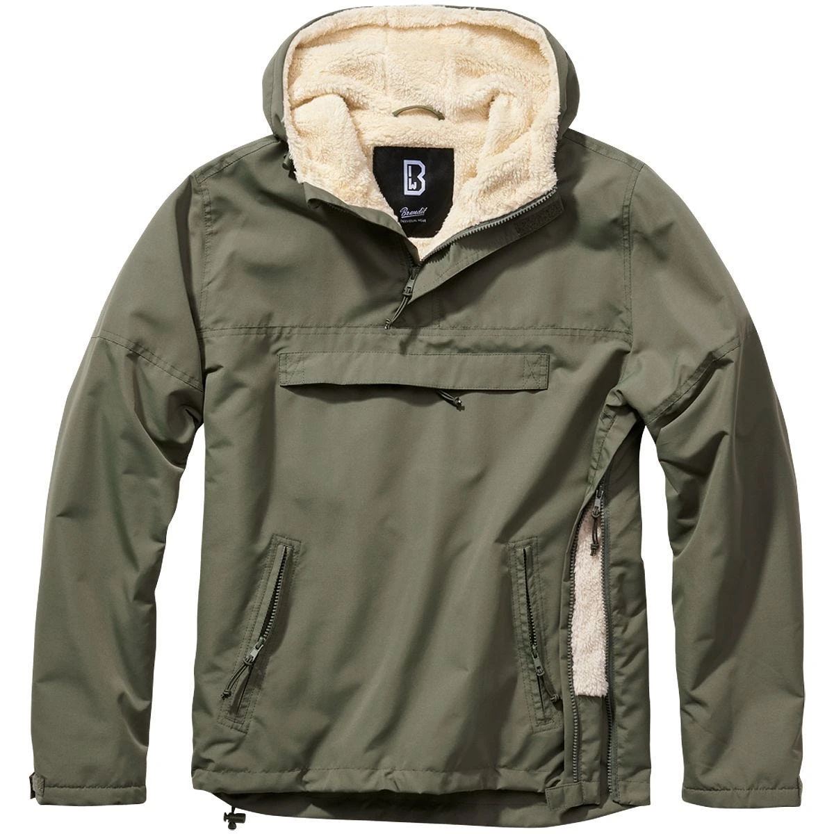 Brandit Windbreaker Sherpa Jacket Olive 1 Brandit Windbreaker Sherpa Jacket Olive