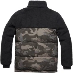 Brandit Jackson Teddyfleece Jacket Black / Dark Camo 6 Brandit Jackson Teddyfleece Jacket Black / Dark Camo -Brandit Shop 3174 227 Brandit Jackson Teddyfleece Jacket Black Dark Camo 3 4