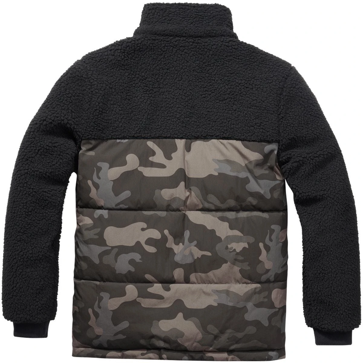 Brandit Jackson Teddyfleece Jacket Black / Dark Camo 3 Brandit Jackson Teddyfleece Jacket Black / Dark Camo - Image 3