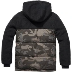 Brandit Jackson Teddyfleece Jacket Black / Dark Camo 7 Brandit Jackson Teddyfleece Jacket Black / Dark Camo -Brandit Shop 3174 227 Brandit Jackson Teddyfleece Jacket Black Dark Camo 4 4