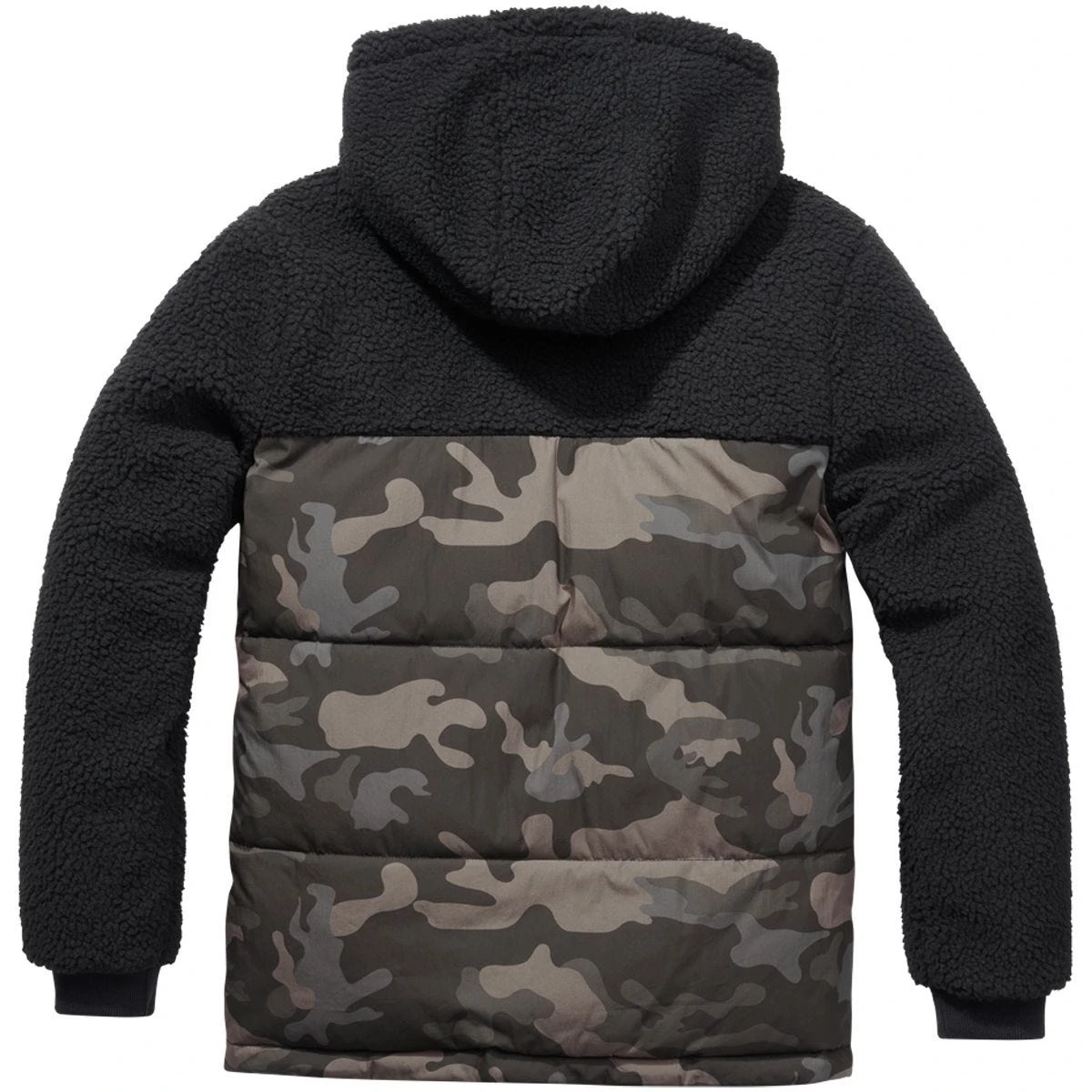 Brandit Jackson Teddyfleece Jacket Black / Dark Camo 4 Brandit Jackson Teddyfleece Jacket Black / Dark Camo - Image 4