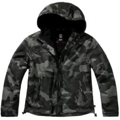 Brandit Ladies Windbreaker Front Zip Dark Camo -Brandit Shop 33113 4BranditLadiesWindbreakerFrontZipDarkCamo 001 1