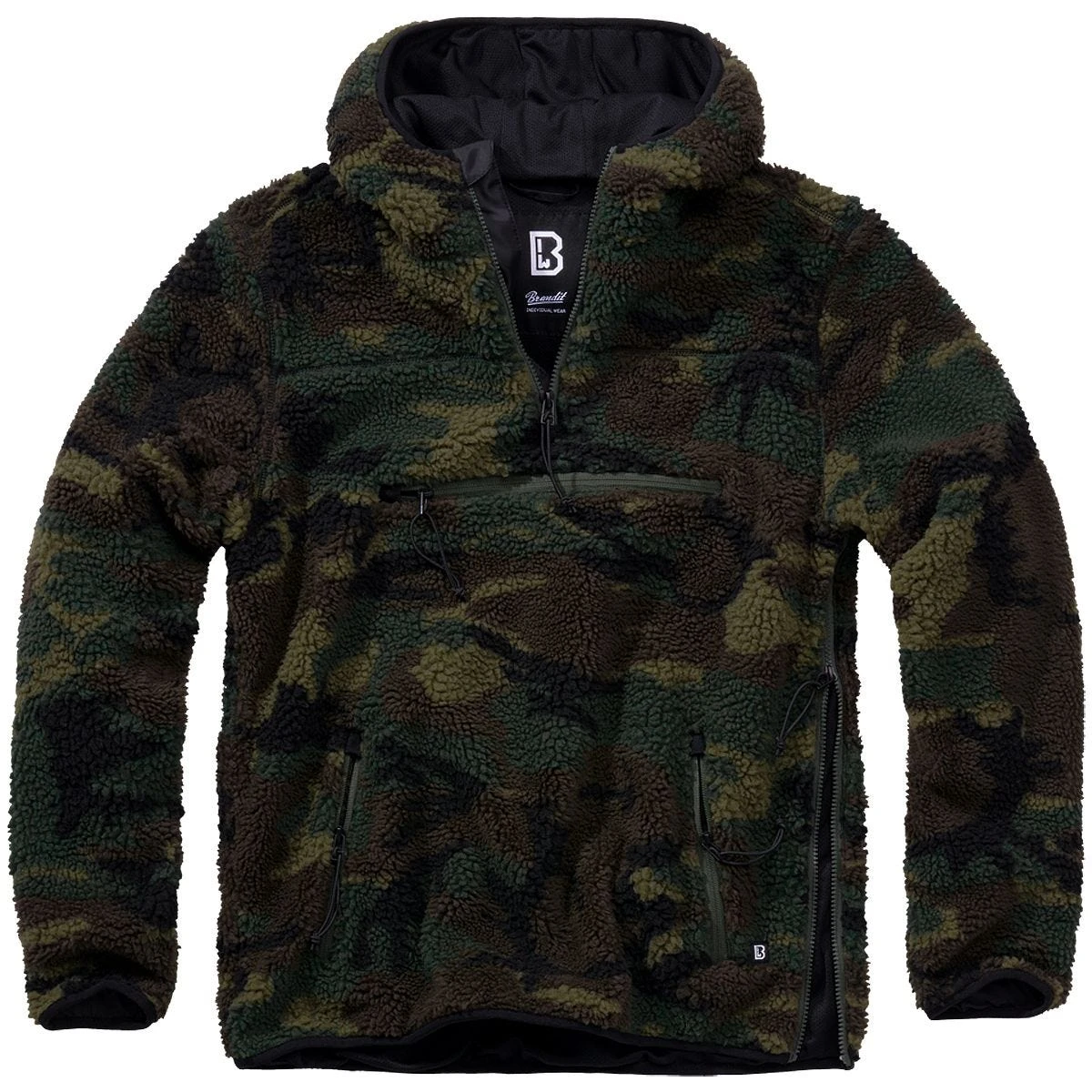 Brandit Teddyfleece Worker Pullover Woodland 1 Brandit Teddyfleece Worker Pullover Woodland