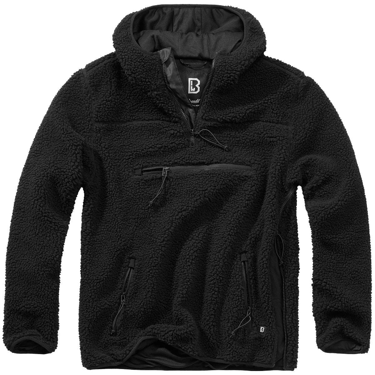 Brandit Teddyfleece Worker Pullover Black 1 Brandit Teddyfleece Worker Pullover Black