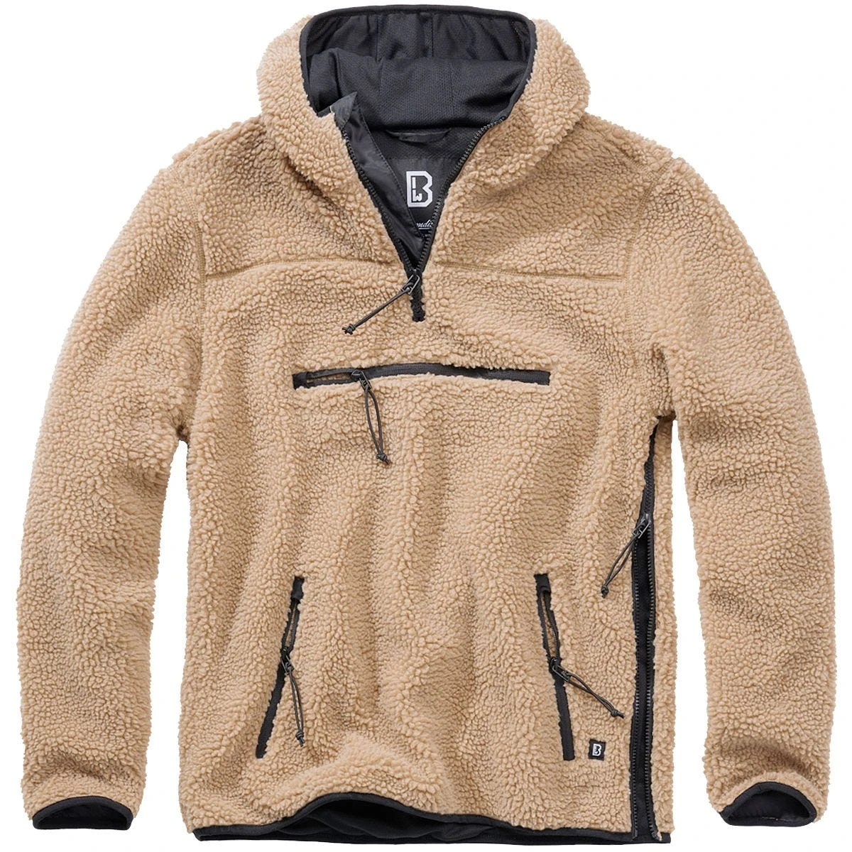 Brandit Teddyfleece Worker Pullover Camel 1 Brandit Teddyfleece Worker Pullover Camel