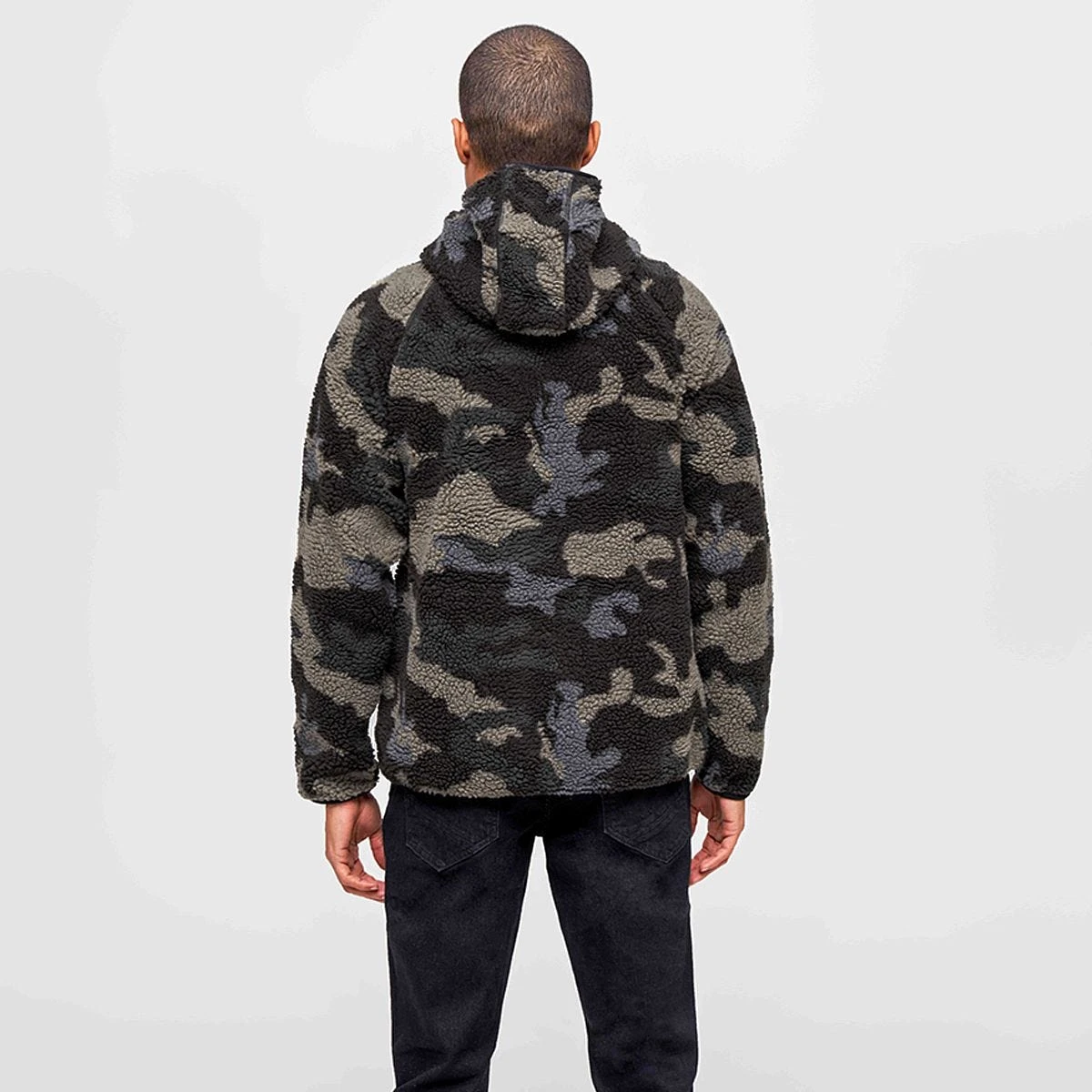 Brandit Teddyfleece Worker Jacket Dark Camo 2 Brandit Teddyfleece Worker Jacket Dark Camo - Image 2