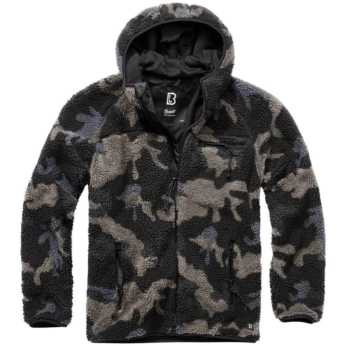 Brandit Teddyfleece Worker Jacket Dark Camo 3 Brandit Teddyfleece Worker Jacket Dark Camo - Image 3