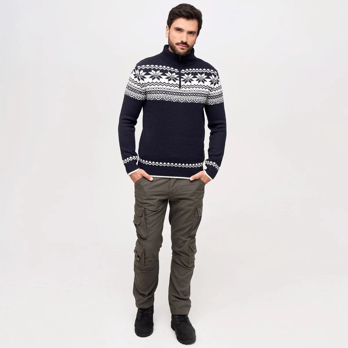 Brandit Troyer Norweger Pullover Navy 4 Brandit Troyer Norweger Pullover Navy - Image 4