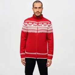 Brandit Cardigan Norweger Red -Brandit Shop 5030 38 Brandit Cardigan Norweger Red 4 2