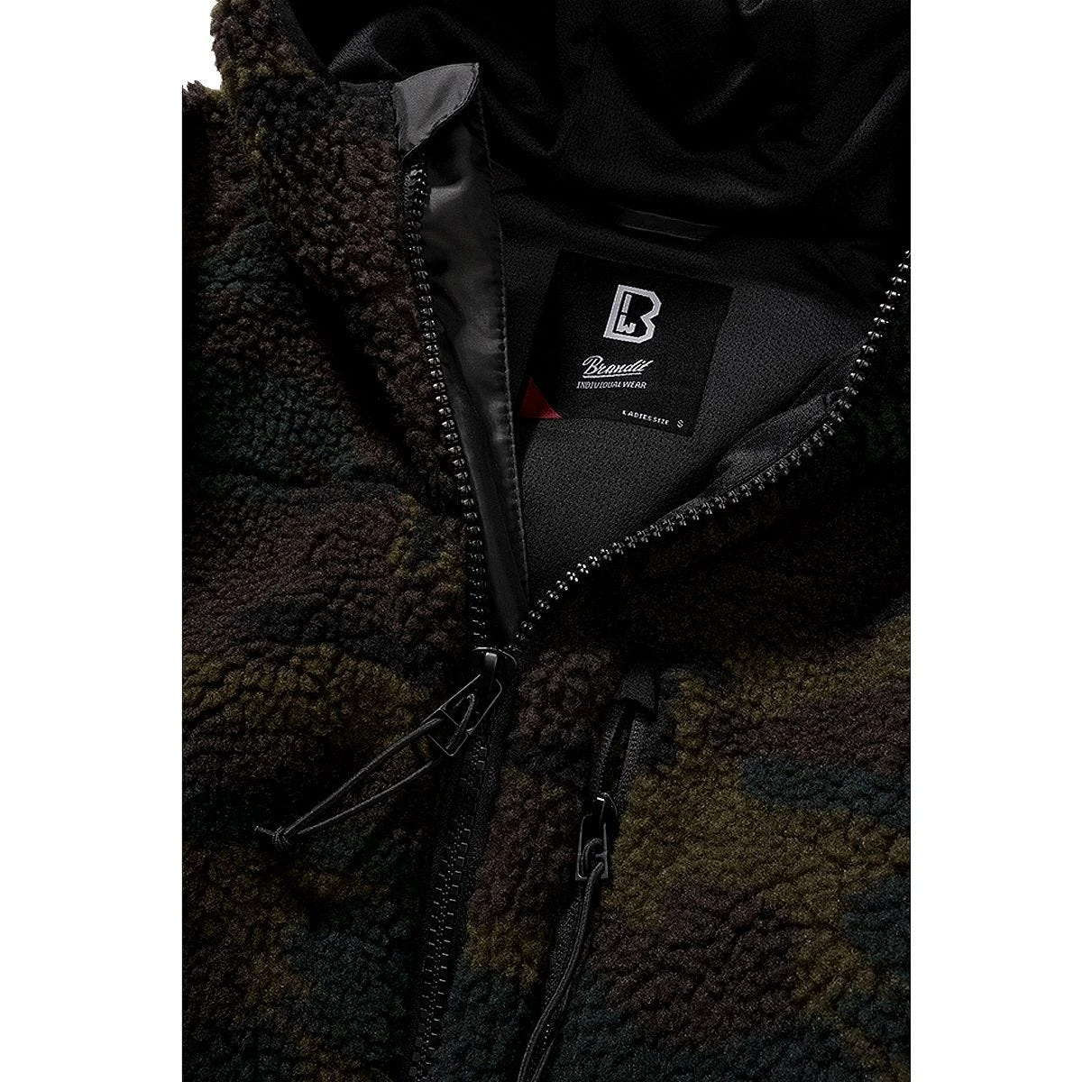 Brandit Ladies Teddyfleece Jacket Woodland 5 Brandit Ladies Teddyfleece Jacket Woodland - Image 5
