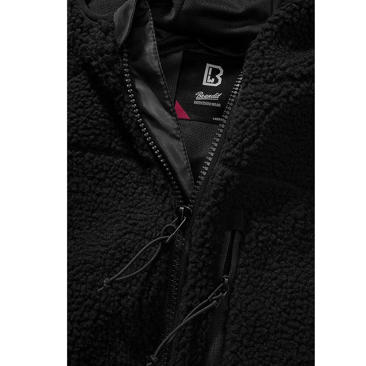 Brandit Ladies Teddyfleece Jacket Black 5 Brandit Ladies Teddyfleece Jacket Black - Image 5