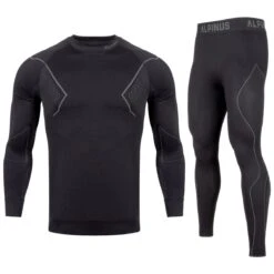 Alpinus Men Active Base Layer Set Black-Grey