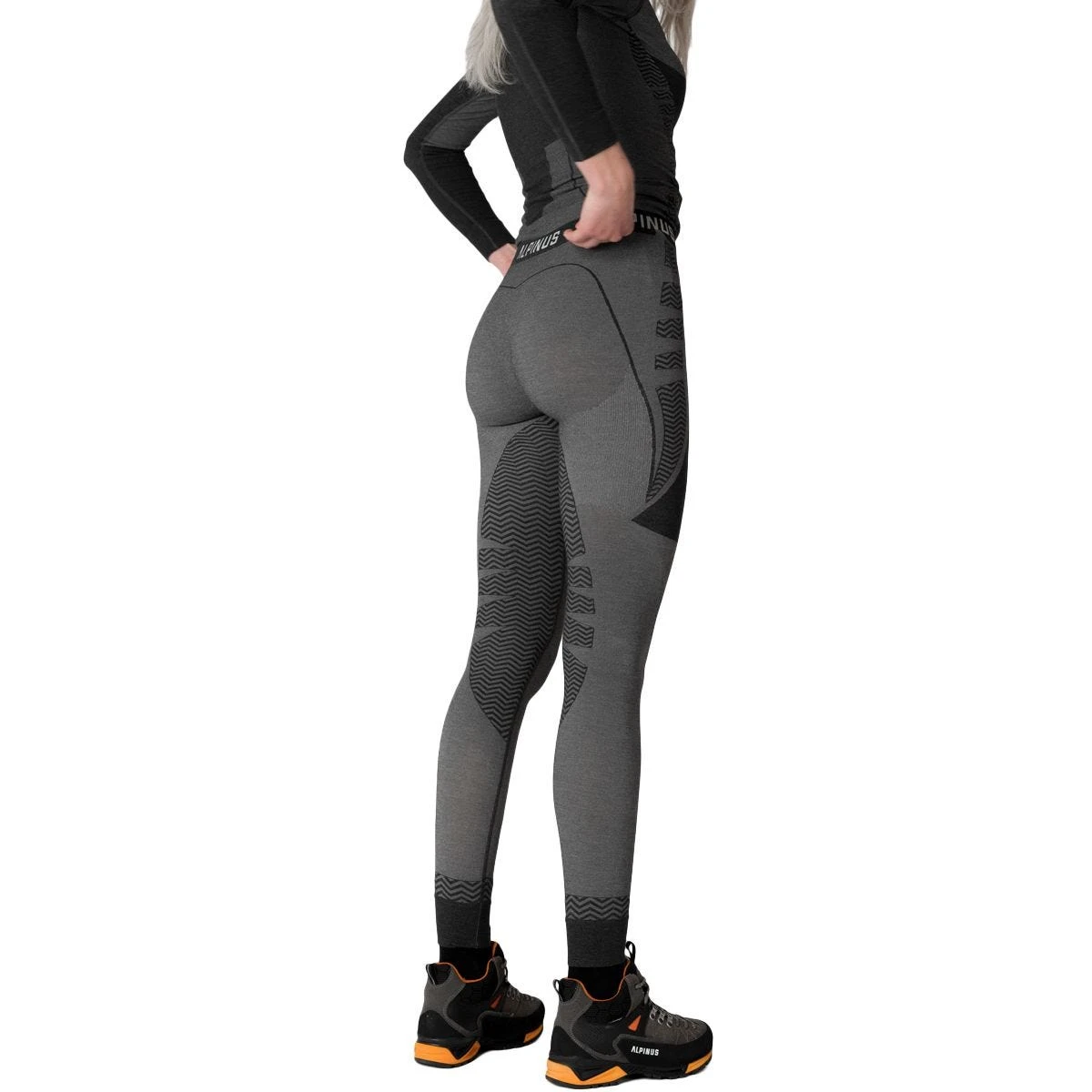 Alpinus Women Pro Miyabi Edition Base Layer Leggings Grey-Melange 4 Alpinus Women Pro Miyabi Edition Base Layer Leggings Grey-Melange - Image 4