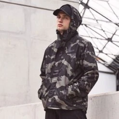 Brandit Windbreaker Front Zip Dark Camo 5 Brandit Windbreaker Front Zip Dark Camo -Brandit Shop BRANDITWINDBREAKERFRONTZIPDARKCAMO2