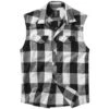 Brandit Checkshirt Sleeveless White / Black