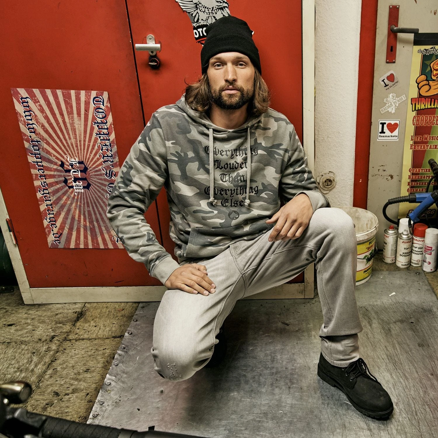 Brandit Motörhead Sweathoody Grey Camo 4 Brandit Motörhead Sweathoody Grey Camo - Image 4