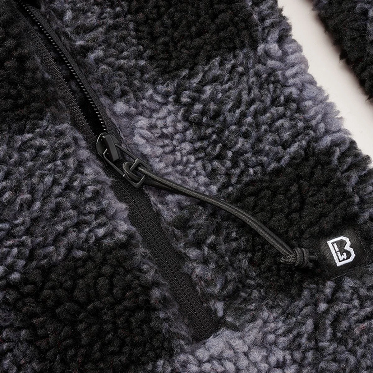 Brandit Teddyfleece Worker Jacket Black/Grey 4 Brandit Teddyfleece Worker Jacket Black/Grey - Image 4