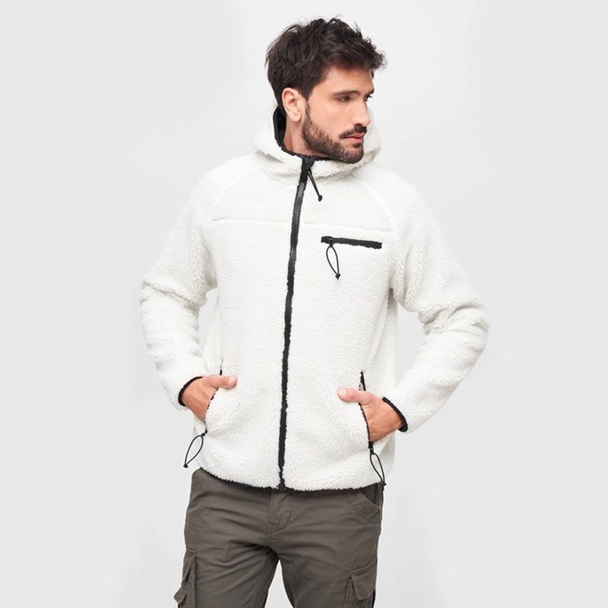 Brandit Teddyfleece Worker Jacket White 1 Brandit Teddyfleece Worker Jacket White