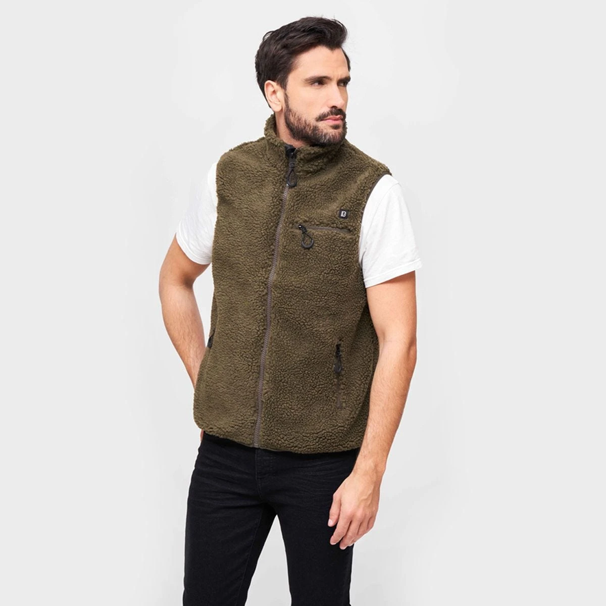 Brandit Teddyfleece Worker Vest Olive 1 Brandit Teddyfleece Worker Vest Olive