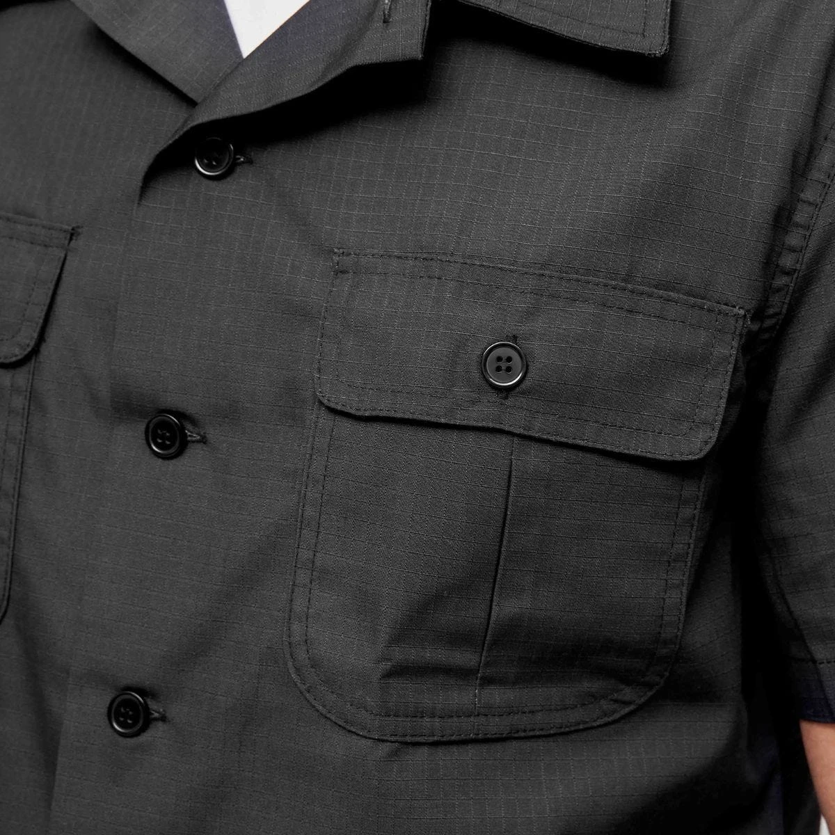 Brandit US Shirt Ripstop Short Sleeve Black 2 Brandit US Shirt Ripstop Short Sleeve Black - Image 2