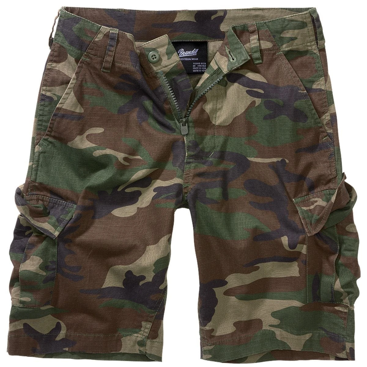 Brandit Kids BDU Shorts Woodland 1 Brandit Kids BDU Shorts Woodland
