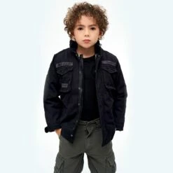 Brandit Kids M-65 Giant Jacket Black -Brandit Shop BranditKidsM 65GiantJacketBlack 3 1200x1200