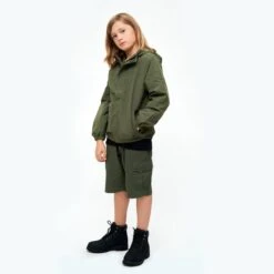 Brandit Kids Summer Windbreaker Front Zip Olive -Brandit Shop BranditKidsSummerWindbreakerFrontZipOlive 4 1200x1200
