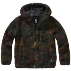 Brandit Kids Teddyfleece Hooded Jacket Woodland