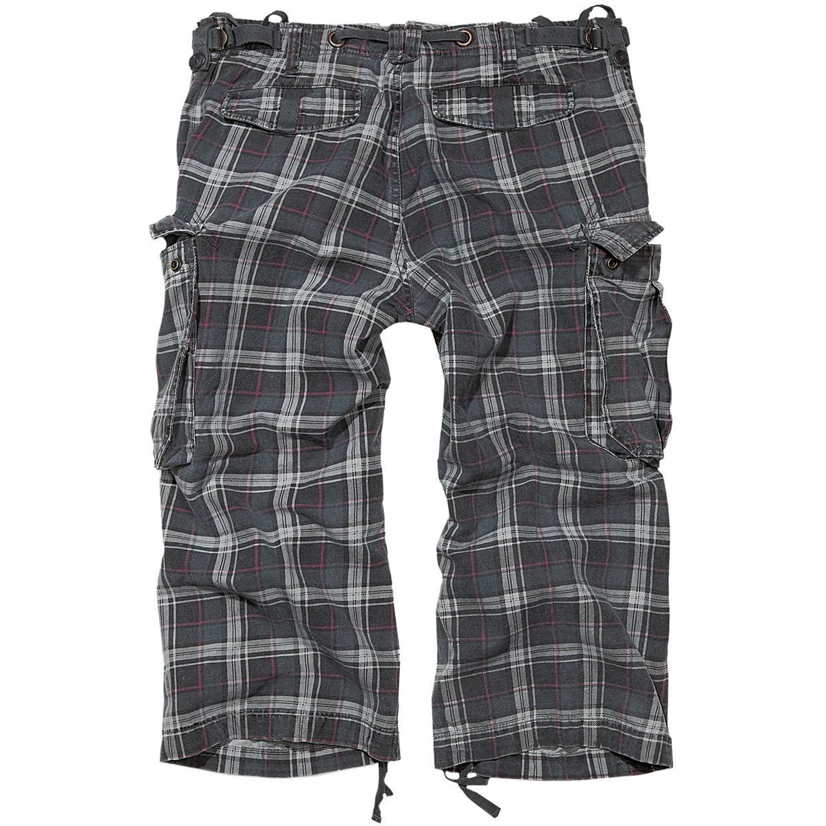 Brandit Industry Vintage 3/4 Shorts Dark Grey / Purple 2 Brandit Industry Vintage 3/4 Shorts Dark Grey / Purple - Image 2