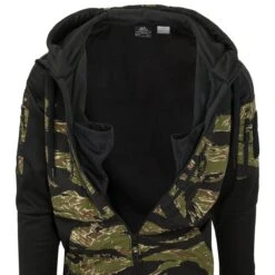 Helikon Rogue Hoodie Full Zip Black / Tiger Stripe -Brandit Shop Helikon Rogue Hoodie Full Zip Black Tiger Stripe 6 2