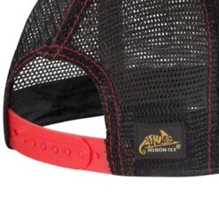 Helikon Shooting Time Trucker Cap Cotton Dirty Washed Black / Dirty Washed Red C -Brandit Shop Helikon Shooting Time Trucker Cap Cotton Dirty Washed Black Dirty Washed Red C 2
