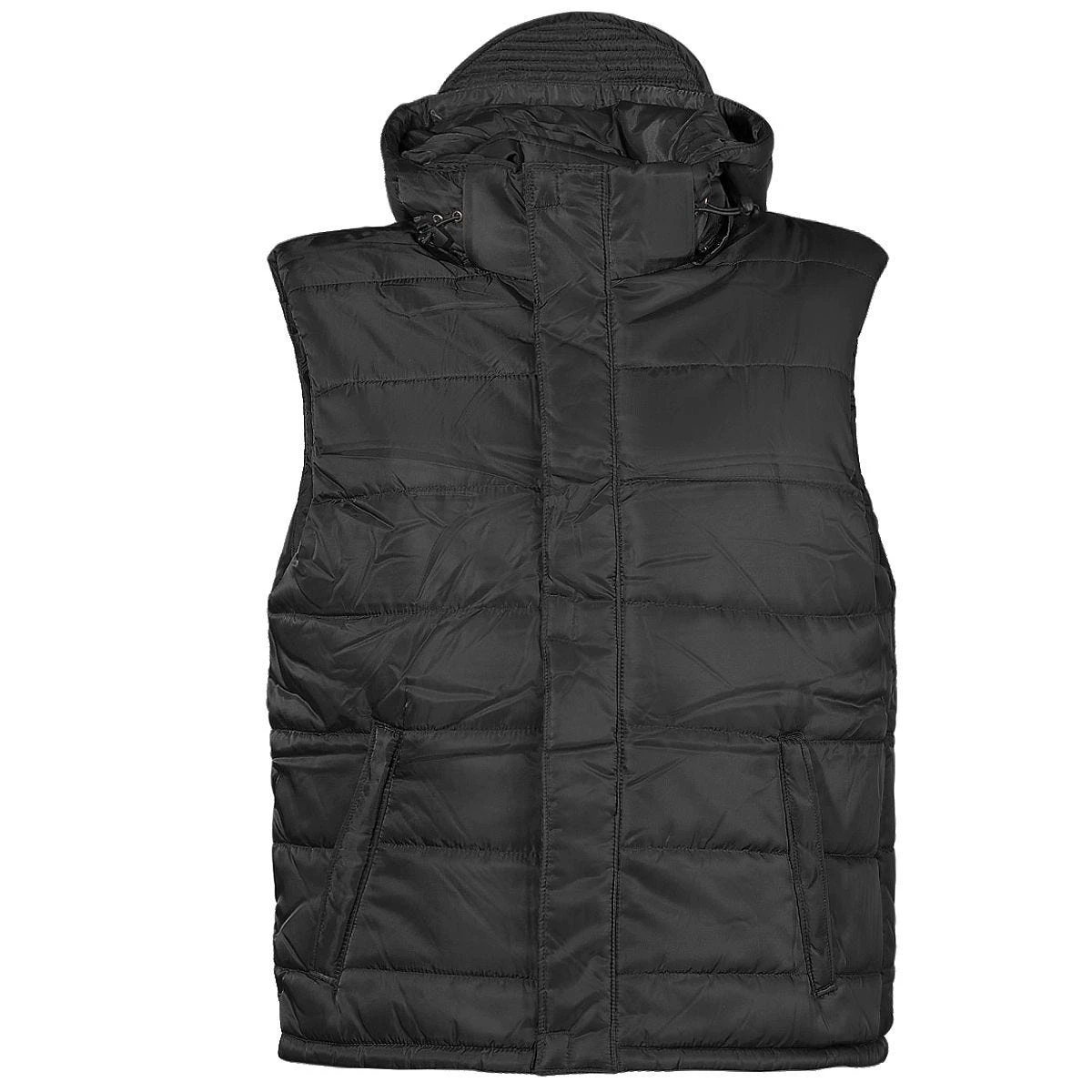 MFH Lined Vest With A Detachable Hood Black 1 MFH Lined Vest With A Detachable Hood Black