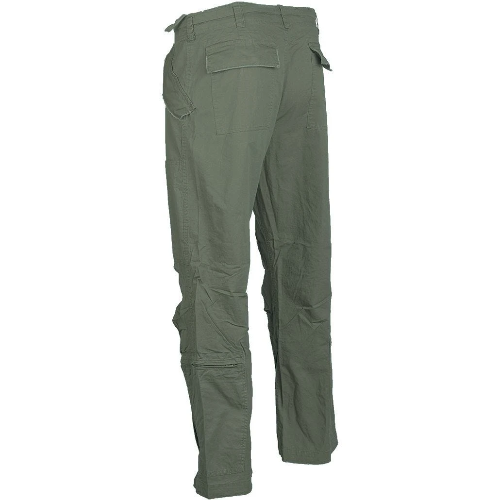 Mil-Tec Pilot Trousers Poplin Cotton Prewashed Olive 2 Mil-Tec Pilot Trousers Poplin Cotton Prewashed Olive - Image 2