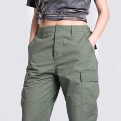 MFH Ladies Ripstop Trousers Olive -Brandit Shop OLIVE CARGO WOMEN 12 07 02