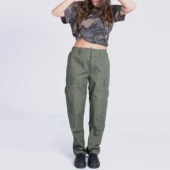 MFH Ladies Ripstop Trousers Olive -Brandit Shop OLIVE CARGO WOMEN 12 07 04