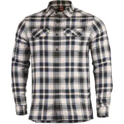Pentagon Drifter Flannel Shirt Long Sleeve Off White Checks