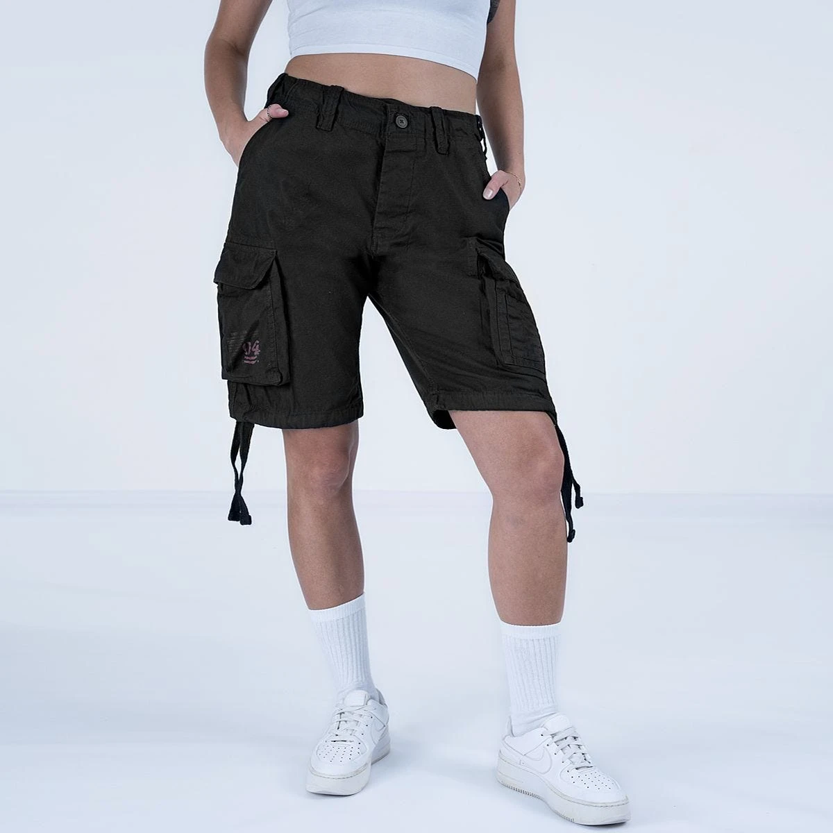 Surplus Ladies Airborne Vintage Shorts Washed Black 1 Surplus Ladies Airborne Vintage Shorts Washed Black