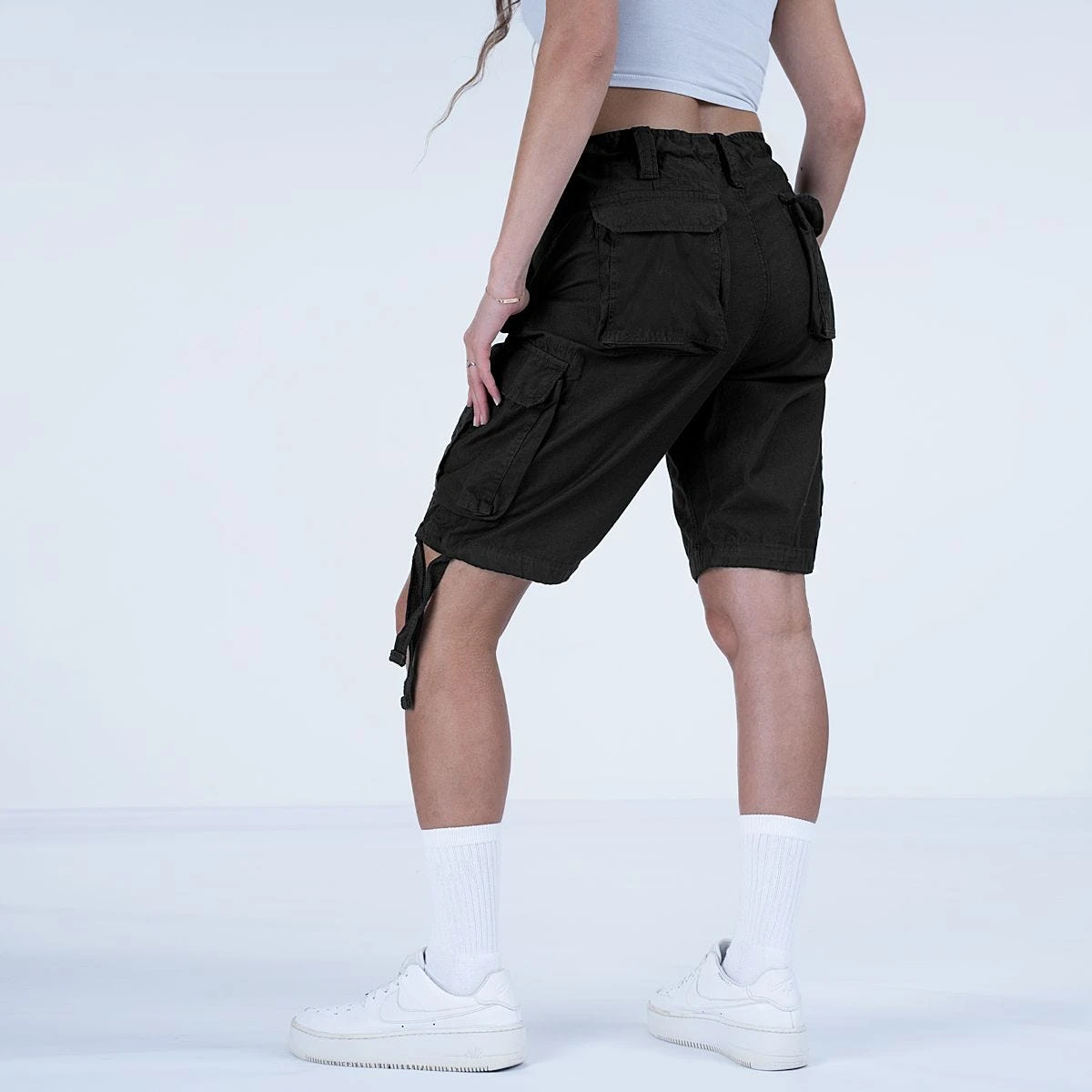 Surplus Ladies Airborne Vintage Shorts Washed Black 3 Surplus Ladies Airborne Vintage Shorts Washed Black - Image 3