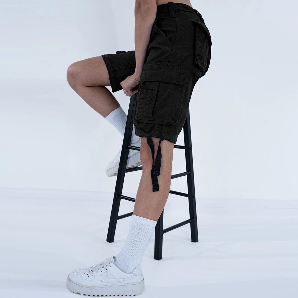 Surplus Ladies Airborne Vintage Shorts Washed Black 5 Surplus Ladies Airborne Vintage Shorts Washed Black - Image 5