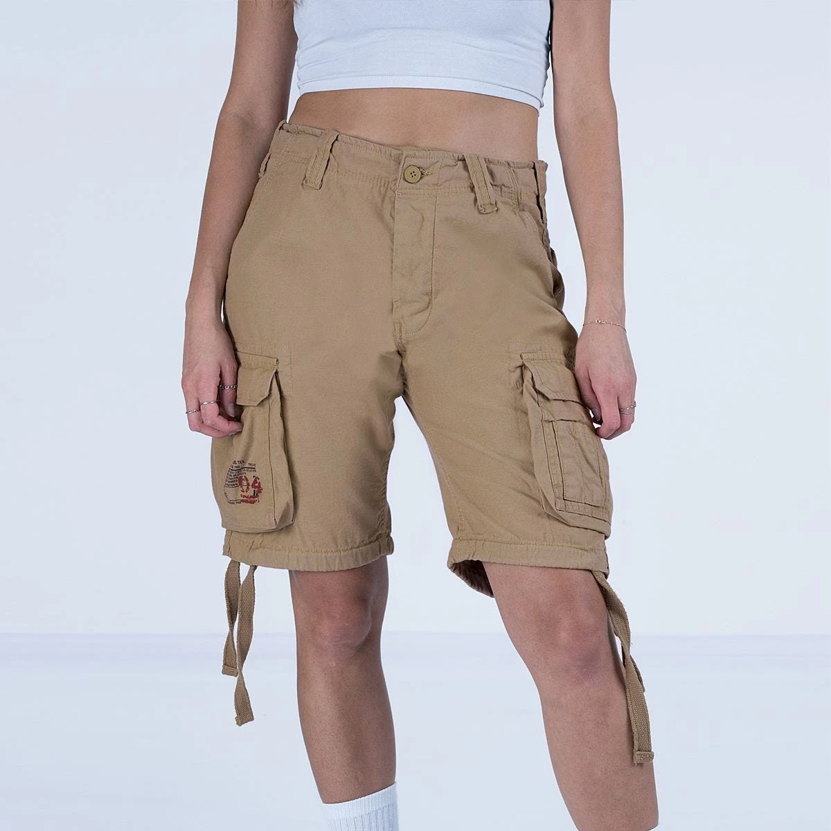 Surplus Ladies Airborne Vintage Shorts Washed Beige 1 Surplus Ladies Airborne Vintage Shorts Washed Beige