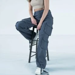 Surplus Ladies Airborne Vintage Trousers Navy -Brandit Shop W 05 3598 10 SURPLUS AIRBORNE VINTAGE TROUSERS NAVY 04 3