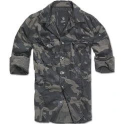 Brandit SlimFit Shirt Dark Camo 3 Brandit SlimFit Shirt Dark Camo -Brandit Shop brandit Shirt Slim MEN DARKCAMO ALL 2