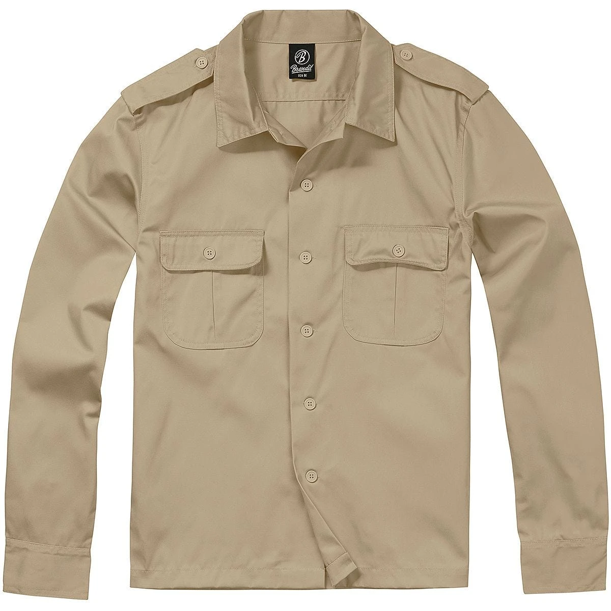 Brandit US Shirt Long Sleeve Beige 1 Brandit US Shirt Long Sleeve Beige