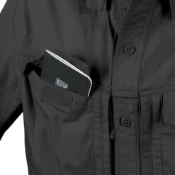 Helikon Defender Mk2 Short Sleeve Shirt Black -Brandit Shop helikon defender mk2 short sleeve shirt black 5