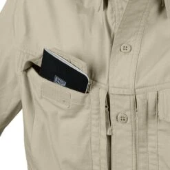 Helikon Defender Mk2 Long Sleeve Shirt Khaki -Brandit Shop helikon defender mk2 short sleeve shirt khaki 51